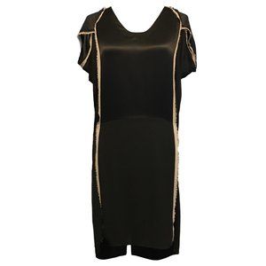 BCBG Maxazria Runway Black Silk Dress - XS